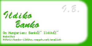 ildiko banko business card